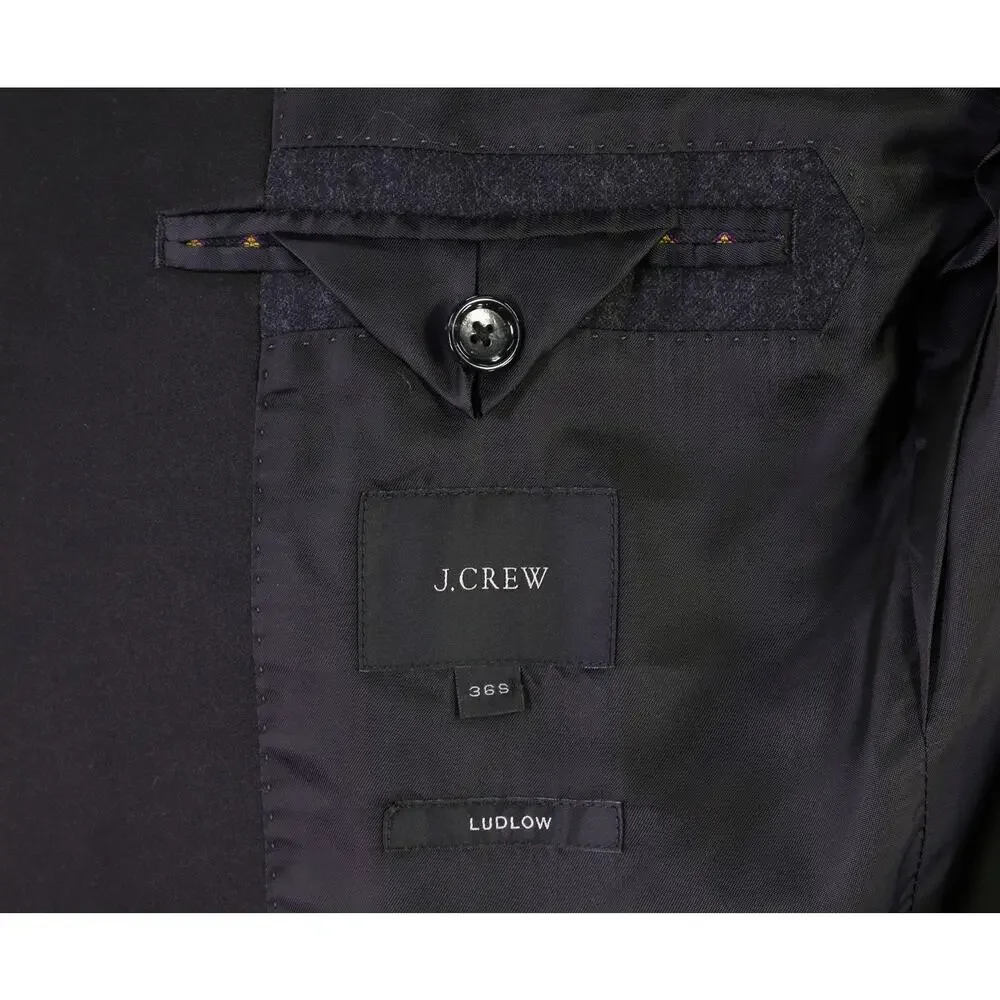 J Crew Ludlow Charcoal Gray Peak Lapel 2-Btn Peak Lapel Tuxedo Blazer Jacket 36S